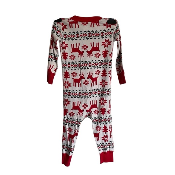 Hanna Andersson Red and White Reindeer Pajamas 85 cm US Size 2 Unisex - Picture 7 of 15